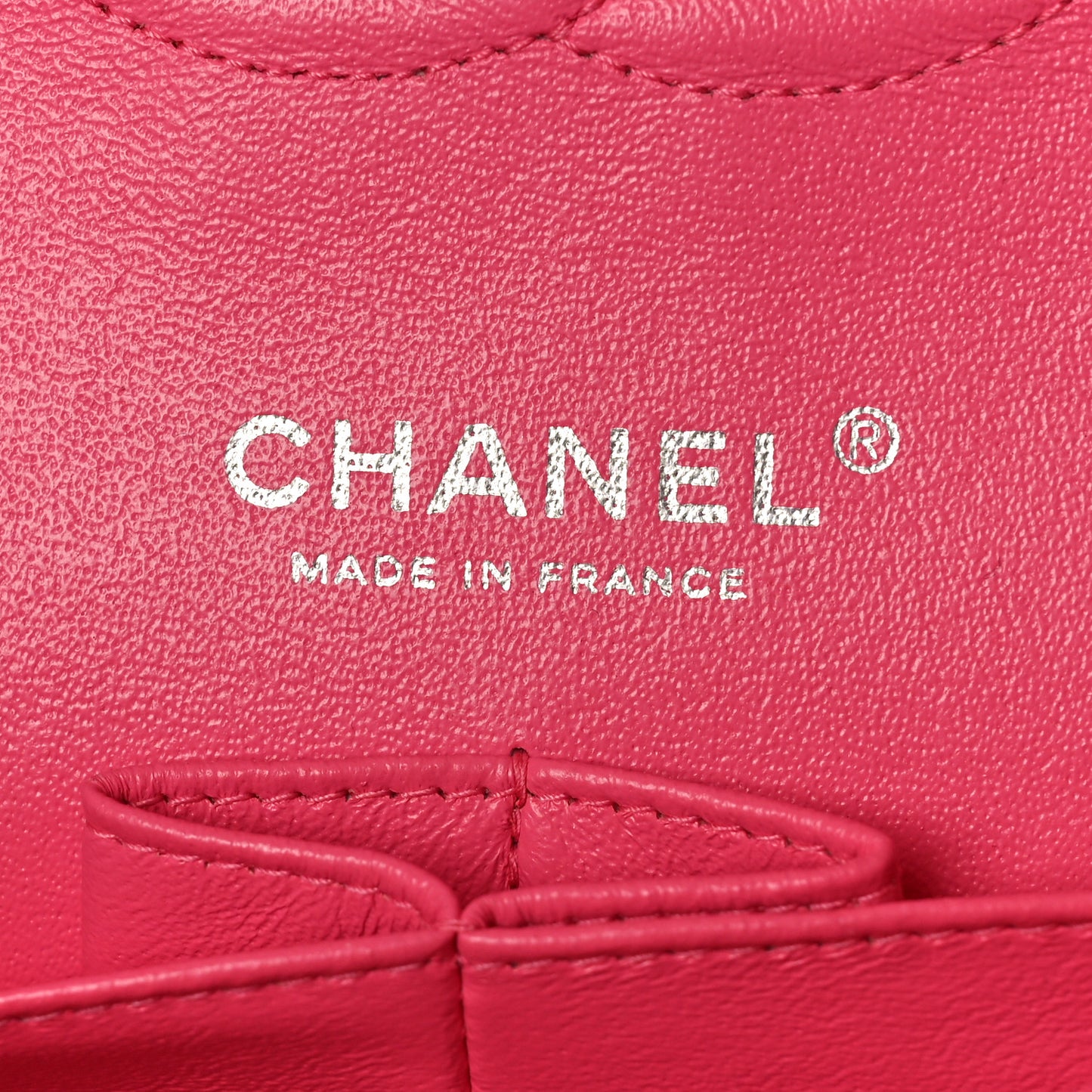 Jersey Quilted Medium Double Flap Dark Pink