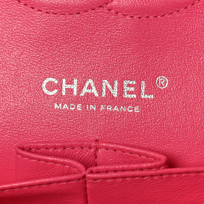 Chanel Jersey Quilted Medium Double Flap Dark Pink 6 of 10