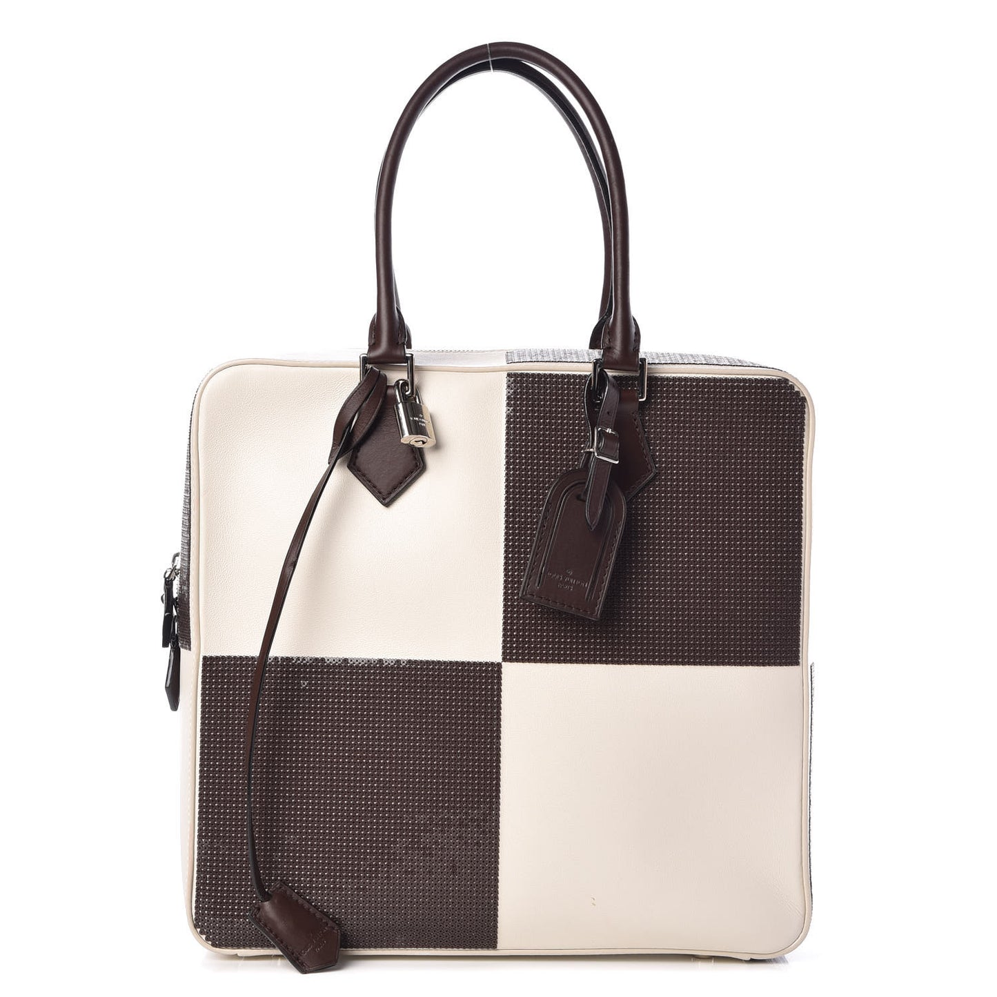 Veau Dakota Damier Optic Cuir GM Brown