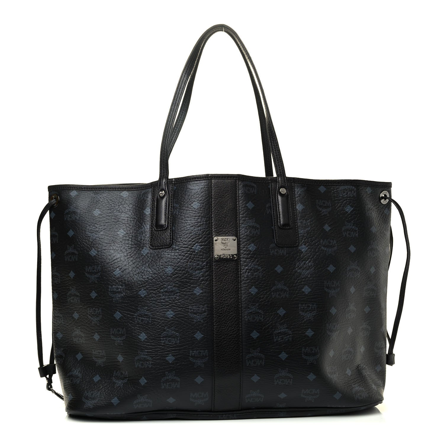 MCM Visetos Large Liz Reversible Shopper Tote Black 1 of 4