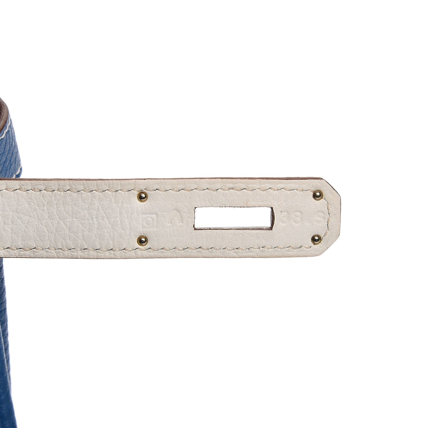 Hermes Taurillon Clemence Bi-Color Birkin 30 Mykonos White 12 of 29