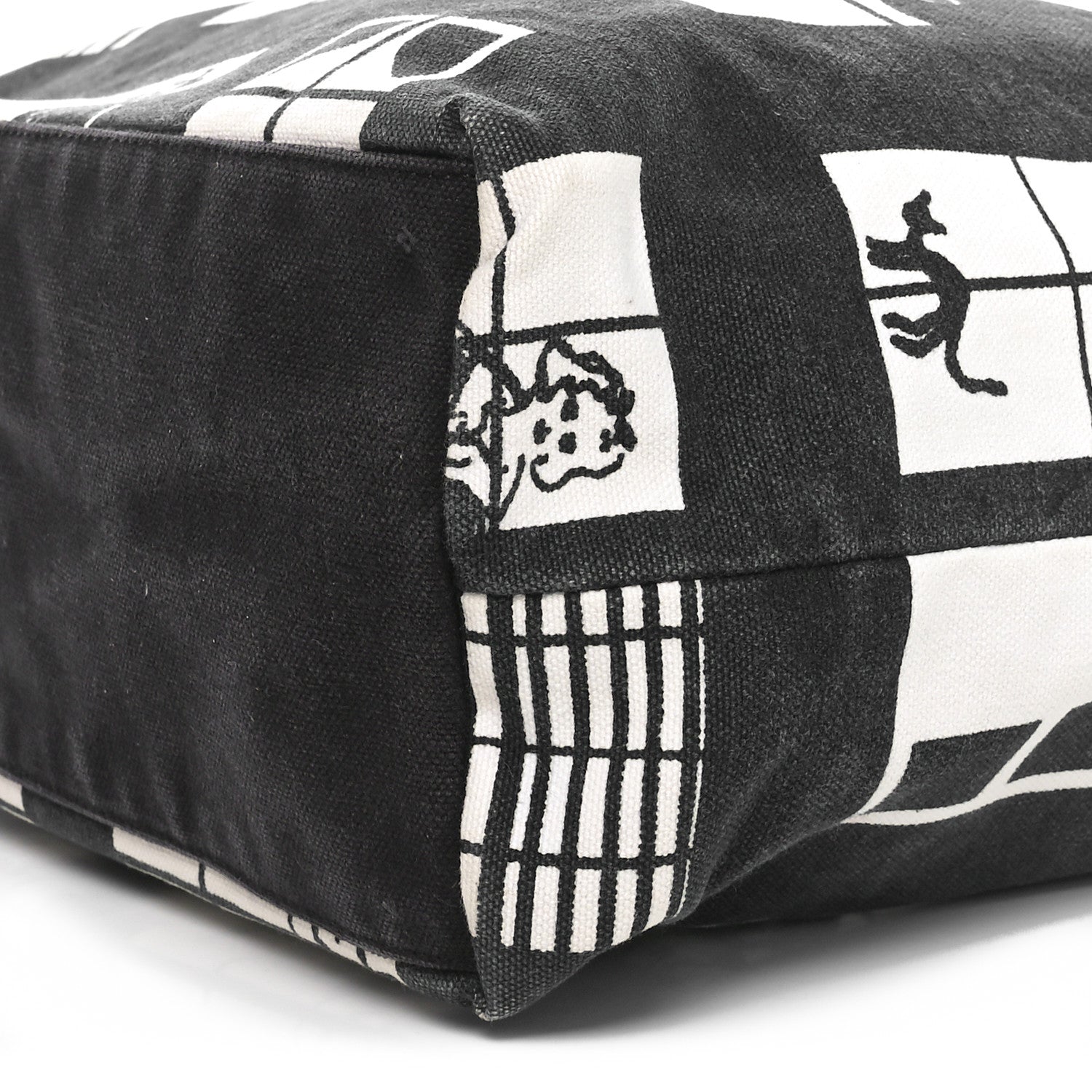 Chanel Canvas Coco Window Tote Black White 10 of 11