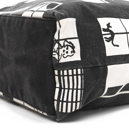 Chanel Canvas Coco Window Tote Black White 10 of 11