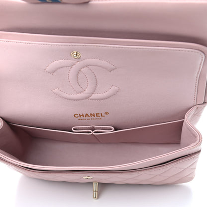 Chanel Lambskin Quilted Medium Double Flap Light Pink 5 of 11