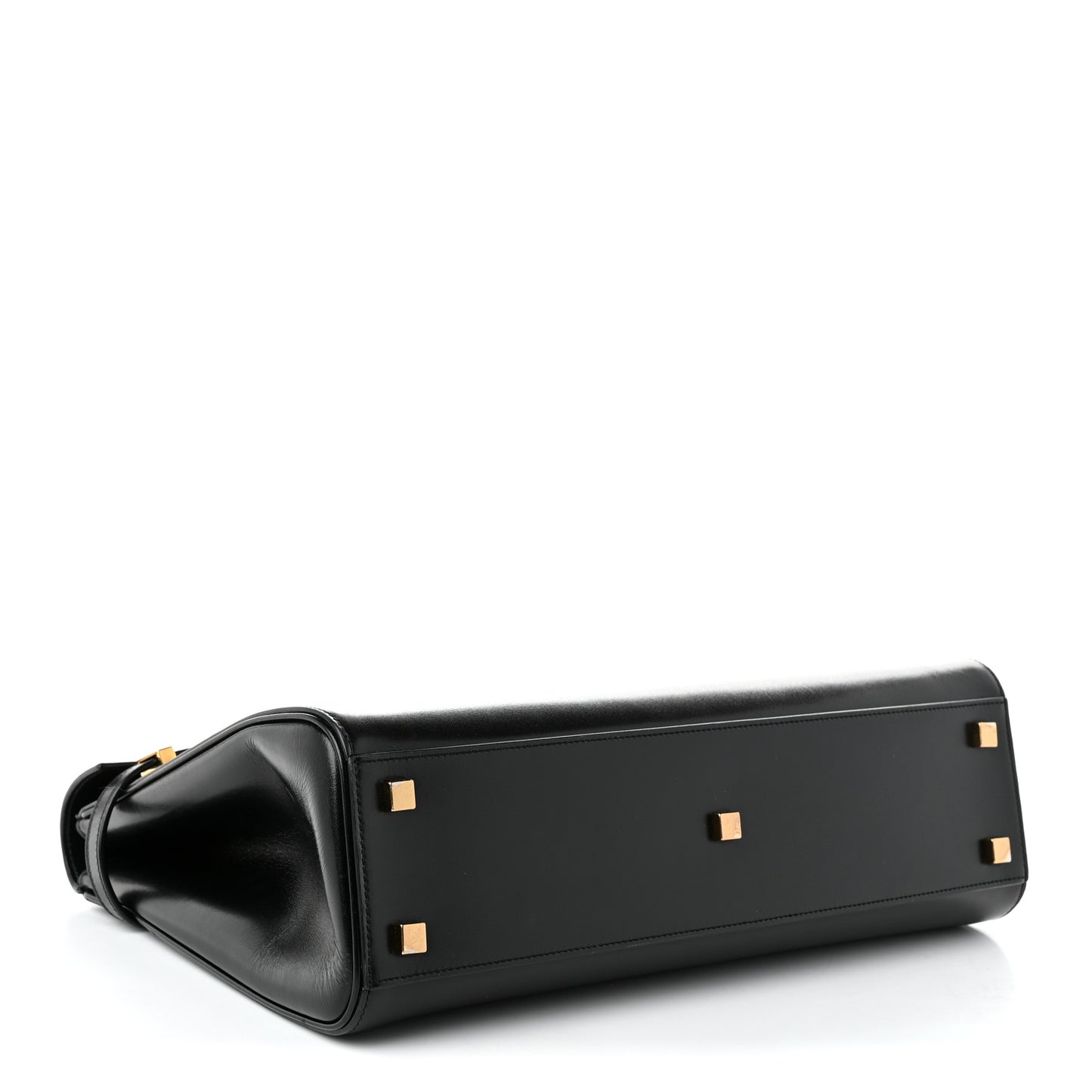 Smooth Calfskin Manhattan Top Handle Black