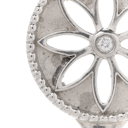 Tiffany Sterling Silver Diamond Small Daisy Key Pendant Necklace 8 of 8