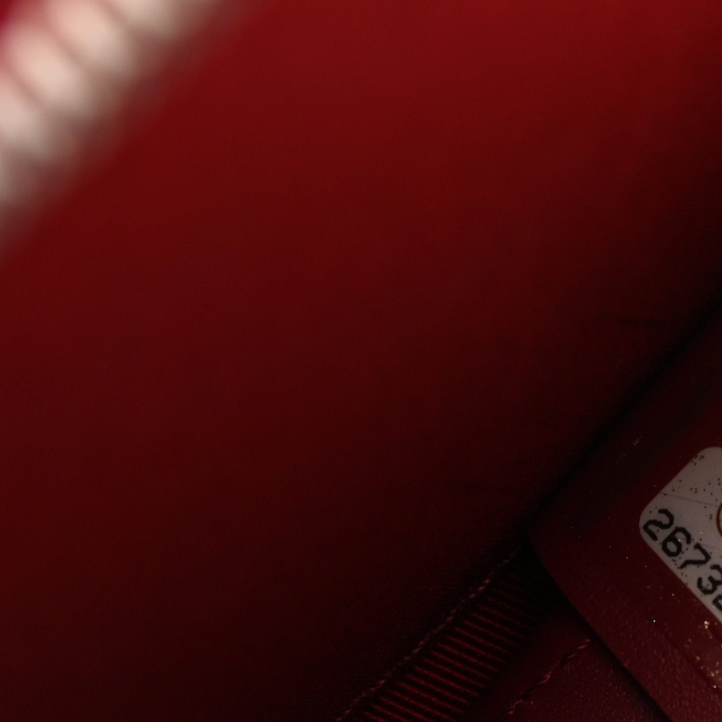 Patent Round As Earth Evening Bag Red