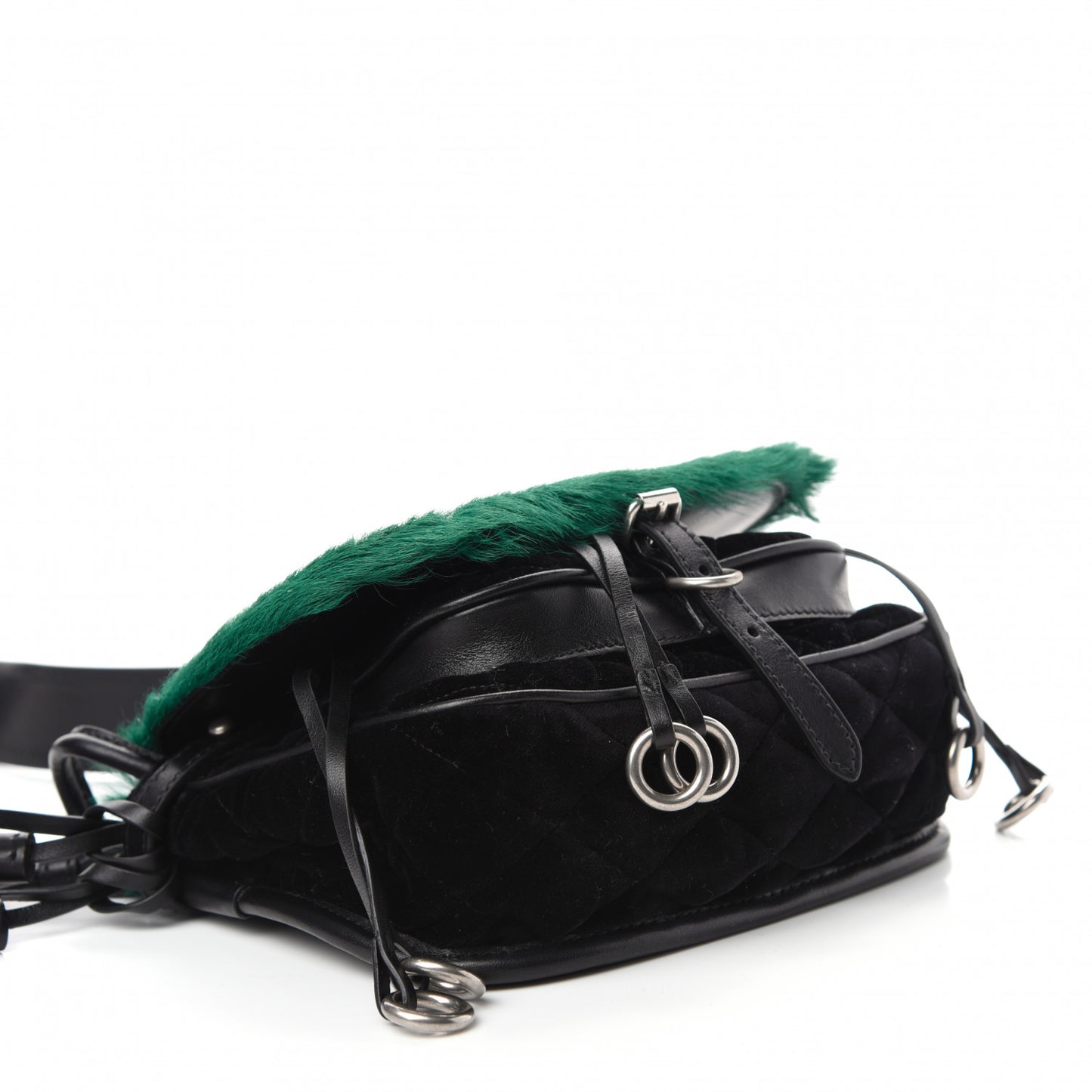 Cavallino Velluto Corsaire Antic Crossbody Bag Biliardo Black