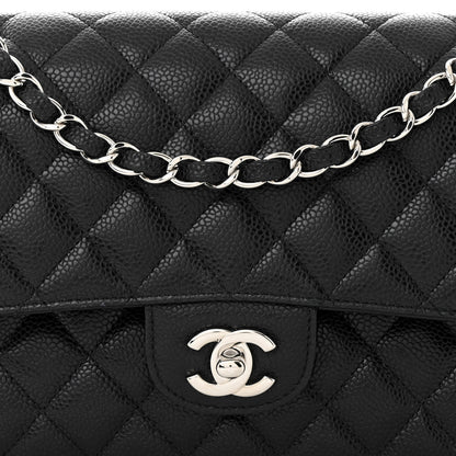 Chanel Caviar Quilted Medium Double Flap Black 8 of 12