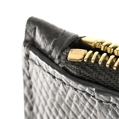 Celine Grained Calfskin Zipped Card Holder Grey 8 of 9