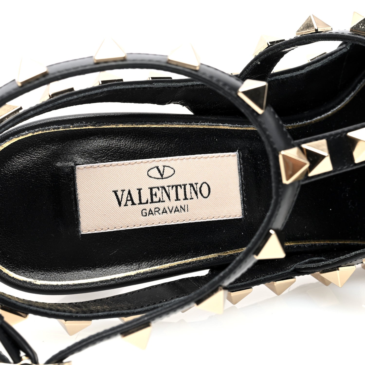 Valentino Garavani Calfskin Nappa Boudoir Rockstud Ankle Strap 100mm Pumps 36.5 Rose Cannelle Black 7 of 8