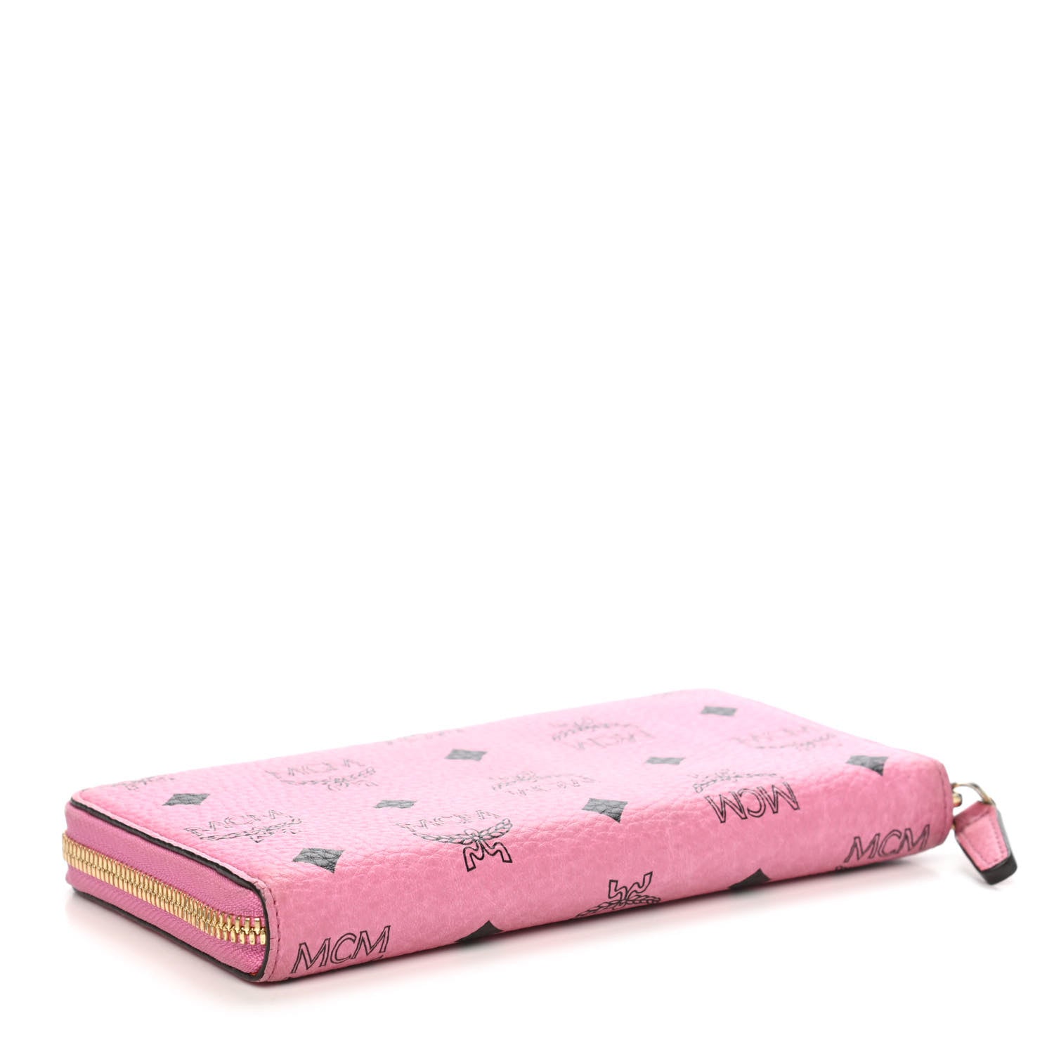 MCM Visetos Zip Around Wallet Pink 4 of 8