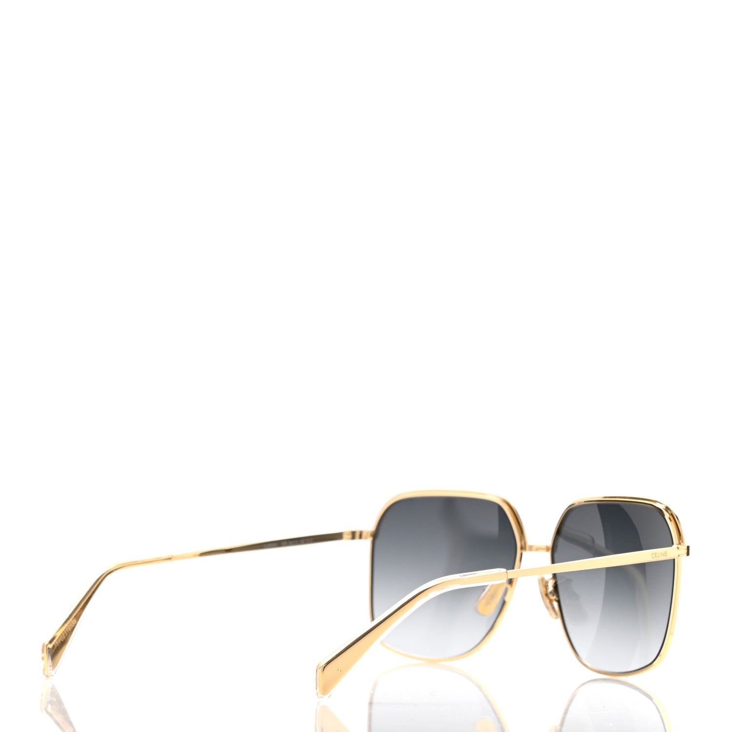 Celine Square Sunglasses Shiny Endura Gold Gradient Smoke 4 of 8