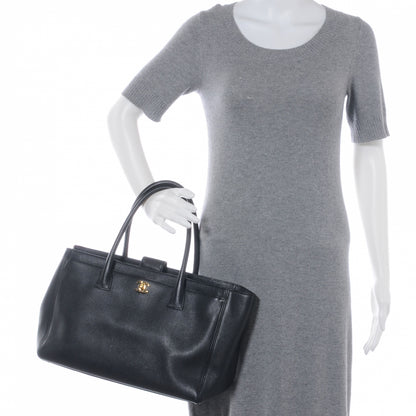 Chanel Calfskin Cerf Executive Shopper Tote Black 2 of 7