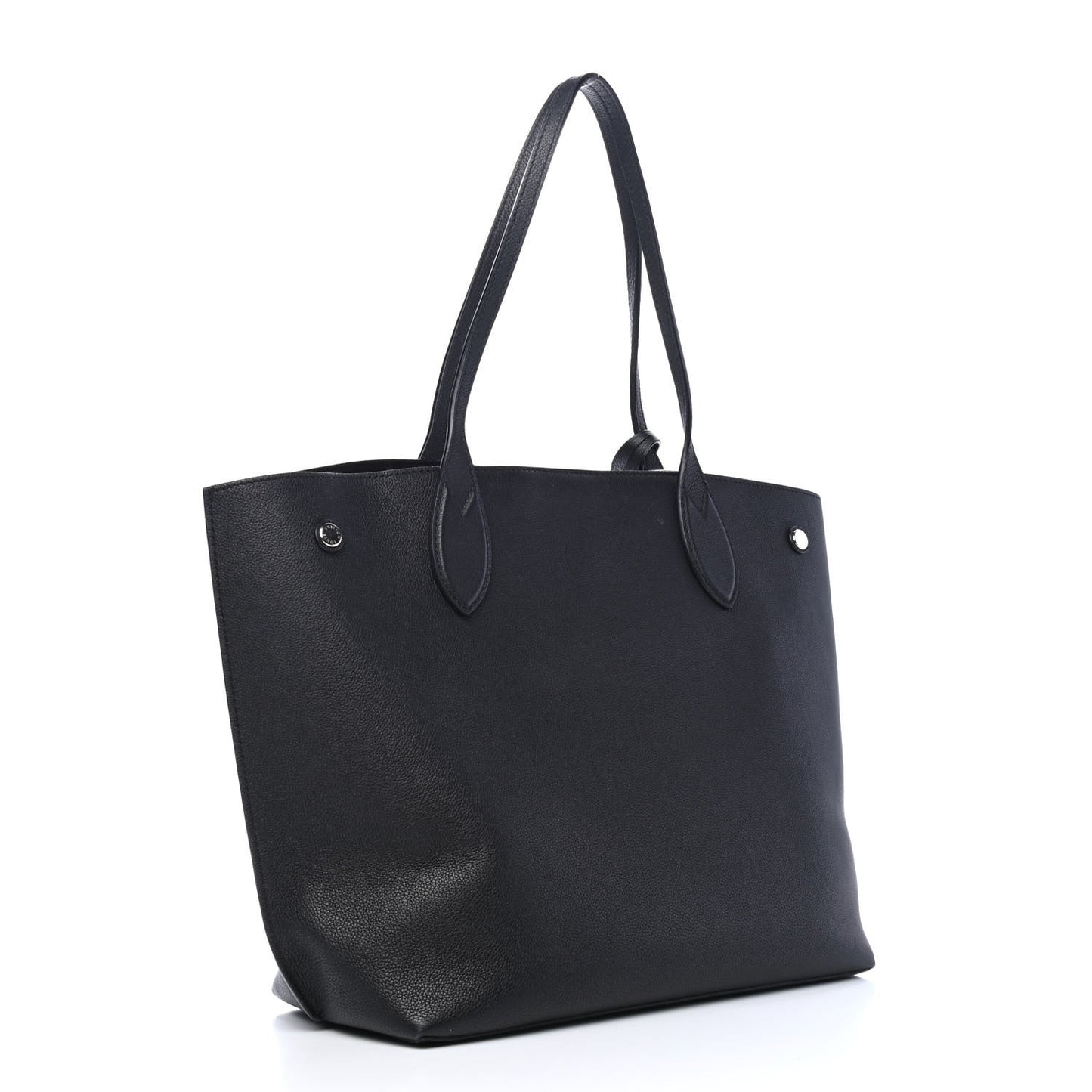 Calfskin Lockme Go Tote Black