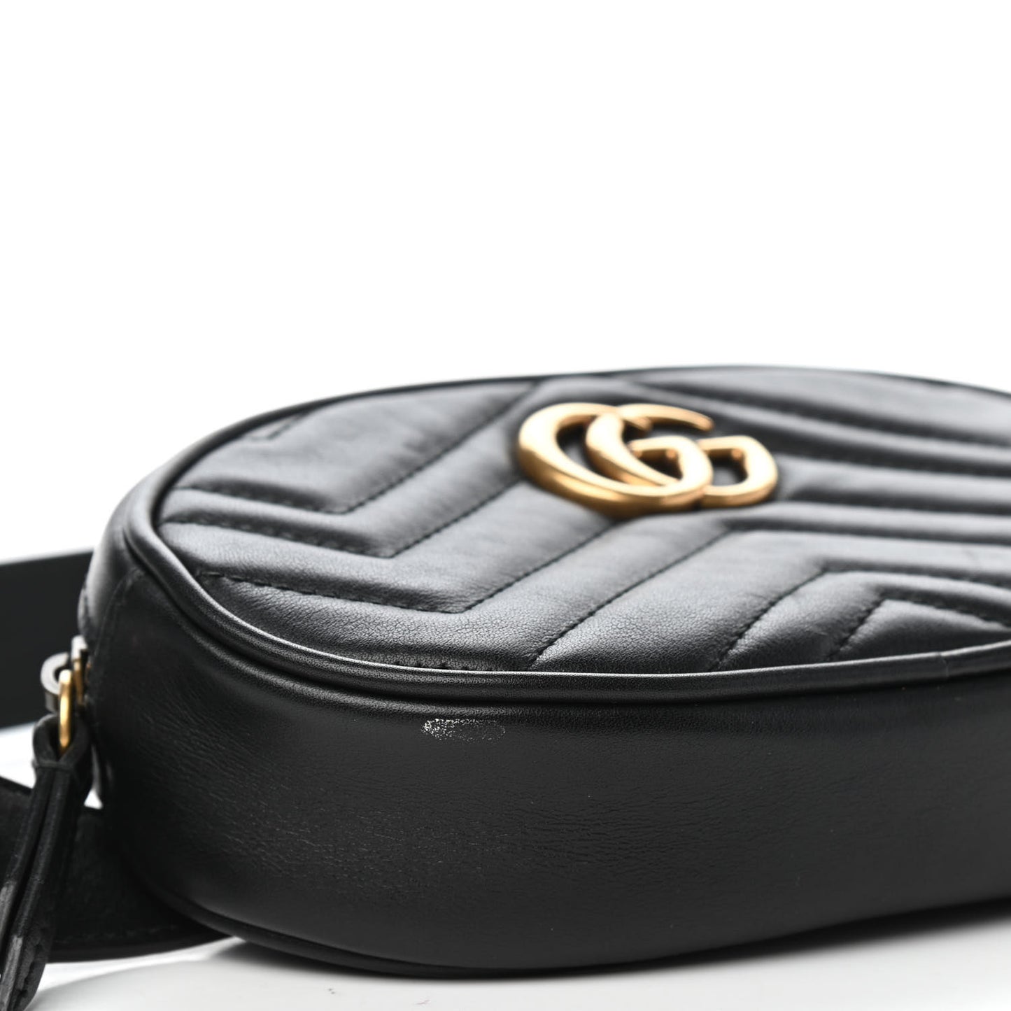 Calfskin Matelasse GG Marmont Belt Bag 85 34 Black