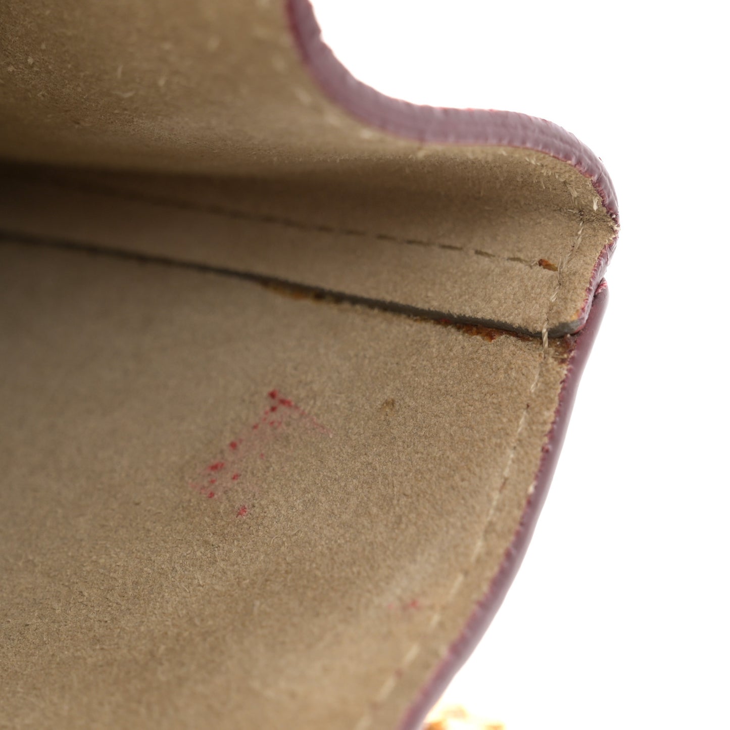 Grained Lambskin Drew Shoulder Bag Plaid Red