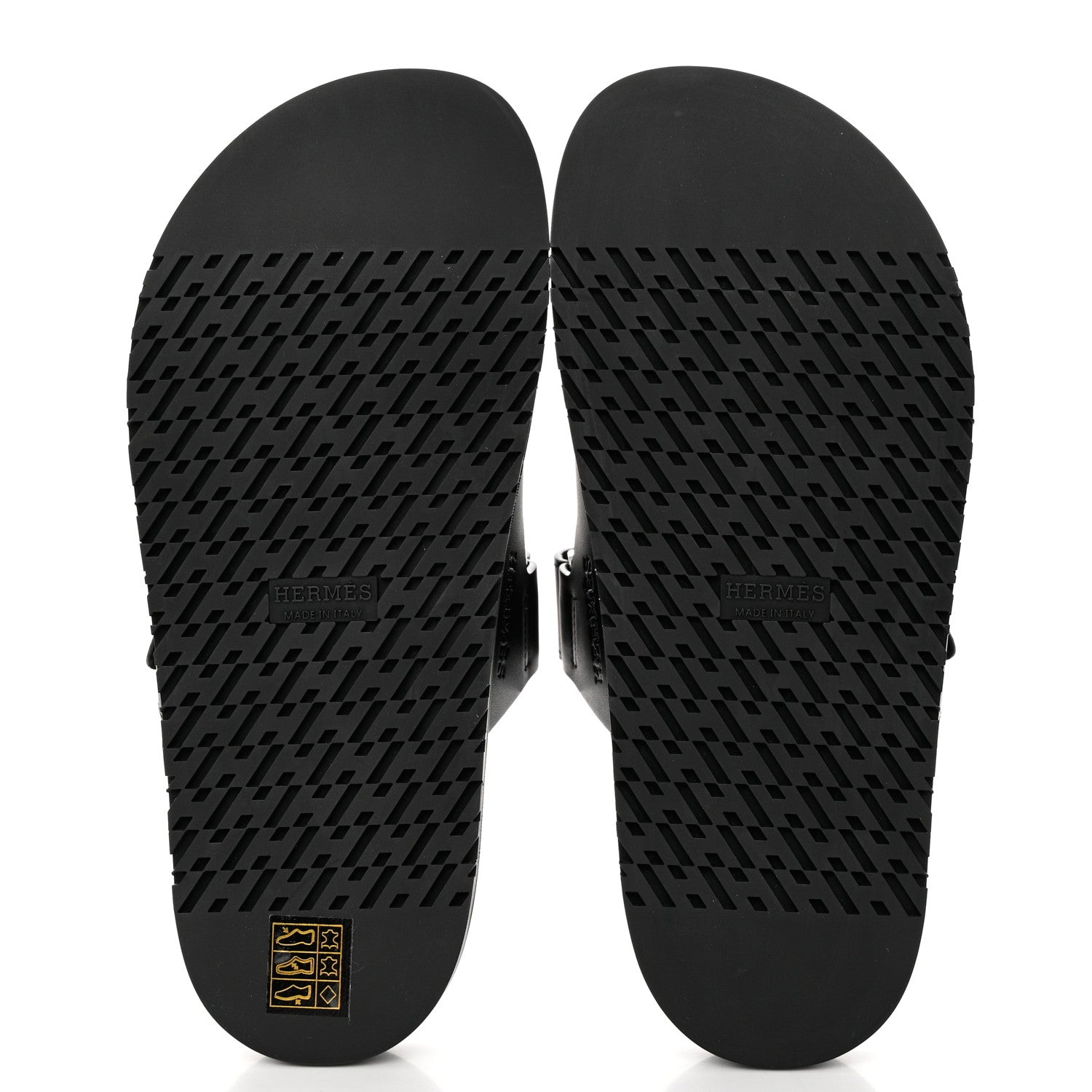 Hermes Calfskin Womens Chypre Sandals 37 Black 5 of 14