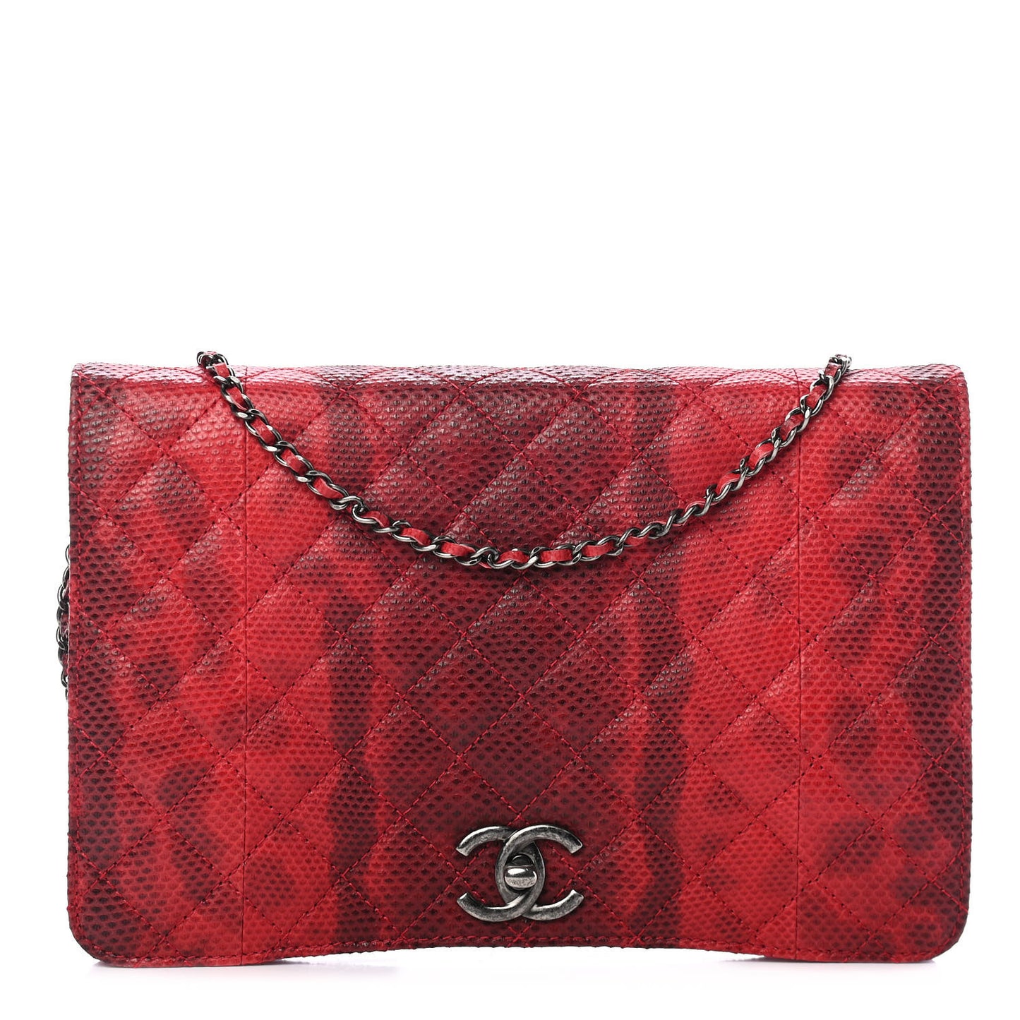 Quilted Lizard Flap Red