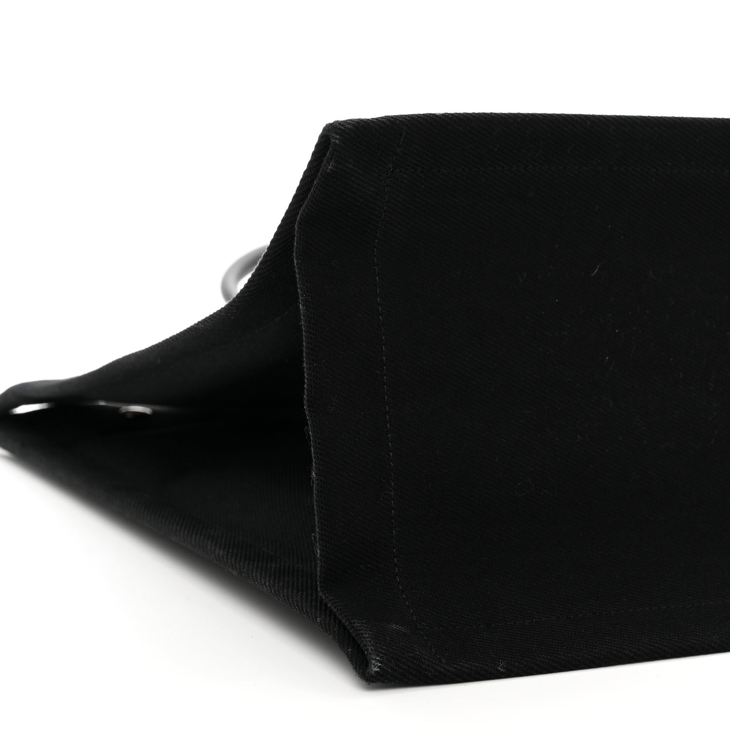 Linen Calfskin Rive Gauche Tote Black