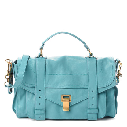 Proenza Schouler Lambskin Medium PS1 Satchel Lagoon 1 of 9