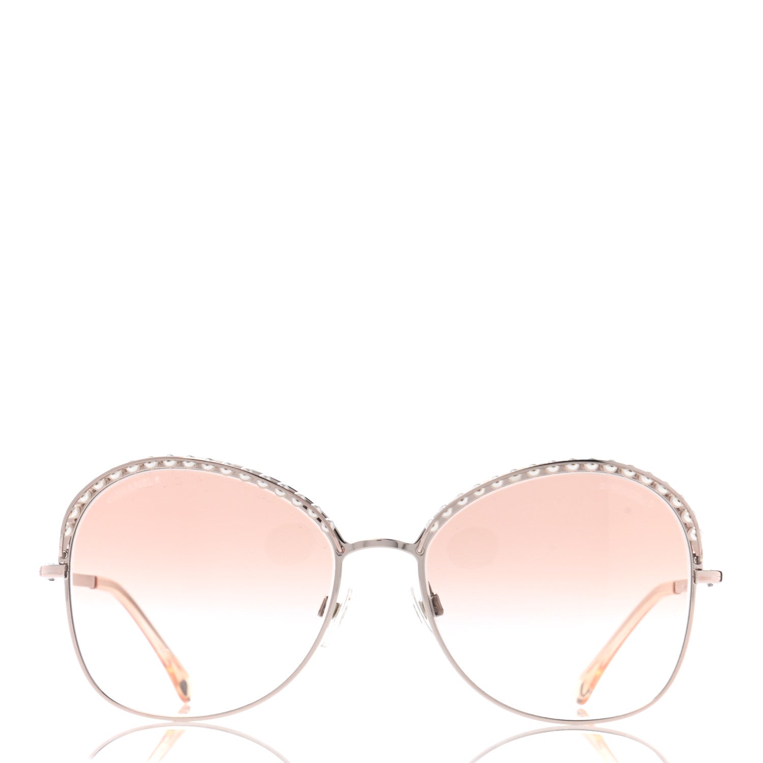Chanel Pearl Sunglasses 4246-H Pink Gold 2 of 10