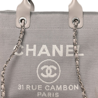 Chanel Mixed Fibers Small Deauville Tote Light Grey 9 of 11