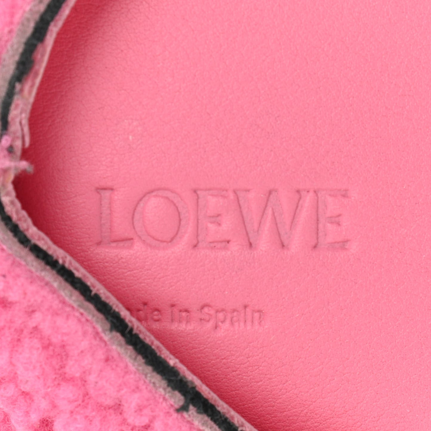 Shearling Mini Bunny Crossbody Bag Dark Pink