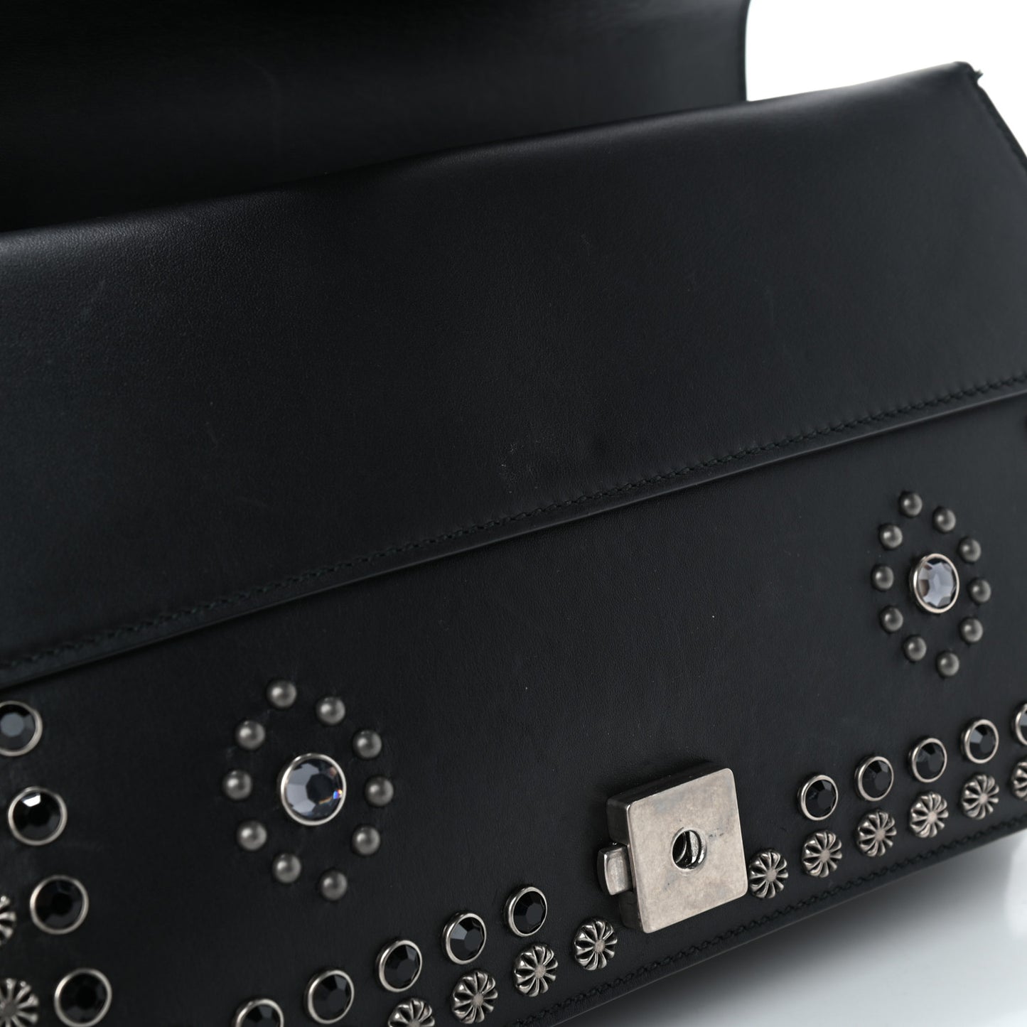 Calfskin Studded Small Dionysus Shoulder Bag Black