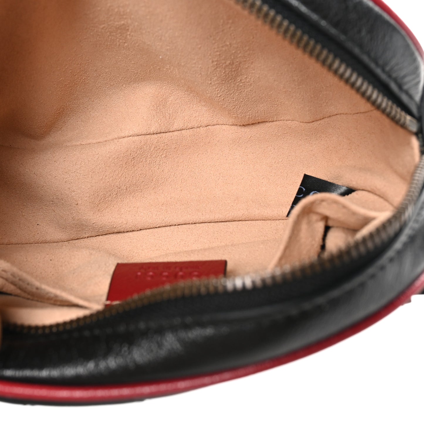 Azalea Calfskin Matelasse Diagonal Torchon GG Marmont Belt Bag 85 34 Black Romantic Cerise