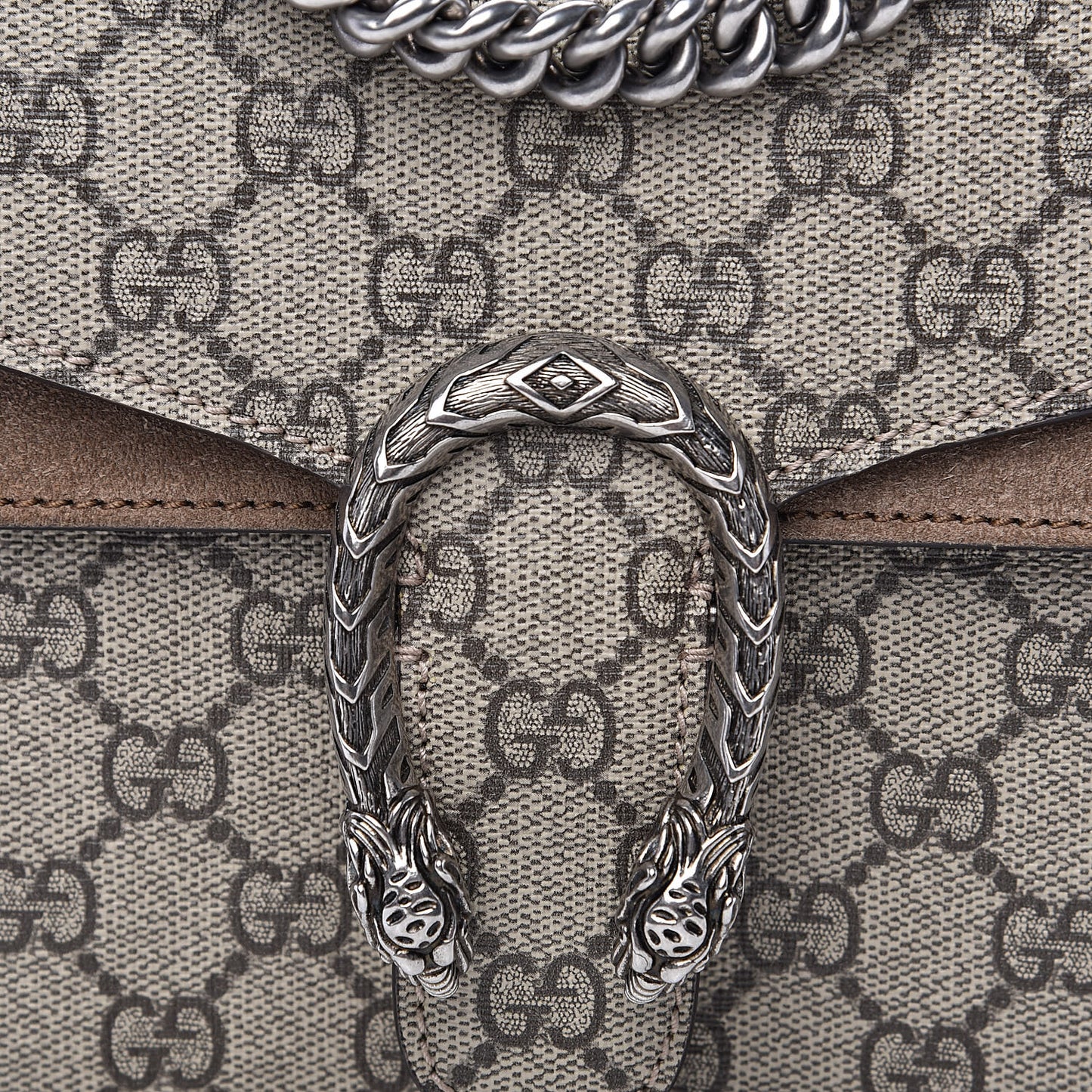 GG Supreme Monogram Mini Dionysus Shoulder Bag Taupe