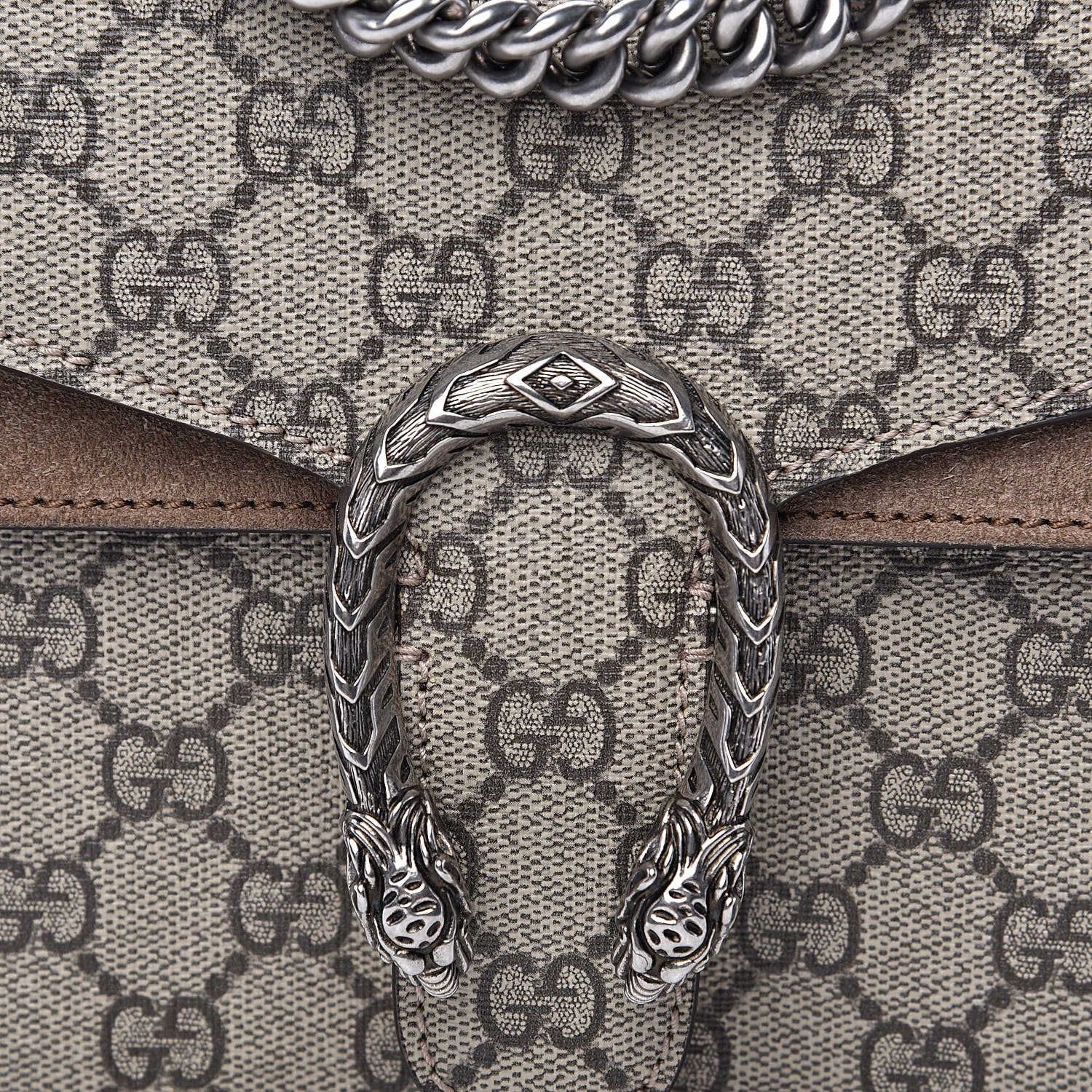 Gucci GG Supreme Monogram Mini Dionysus Shoulder Bag Taupe 10 of 12
