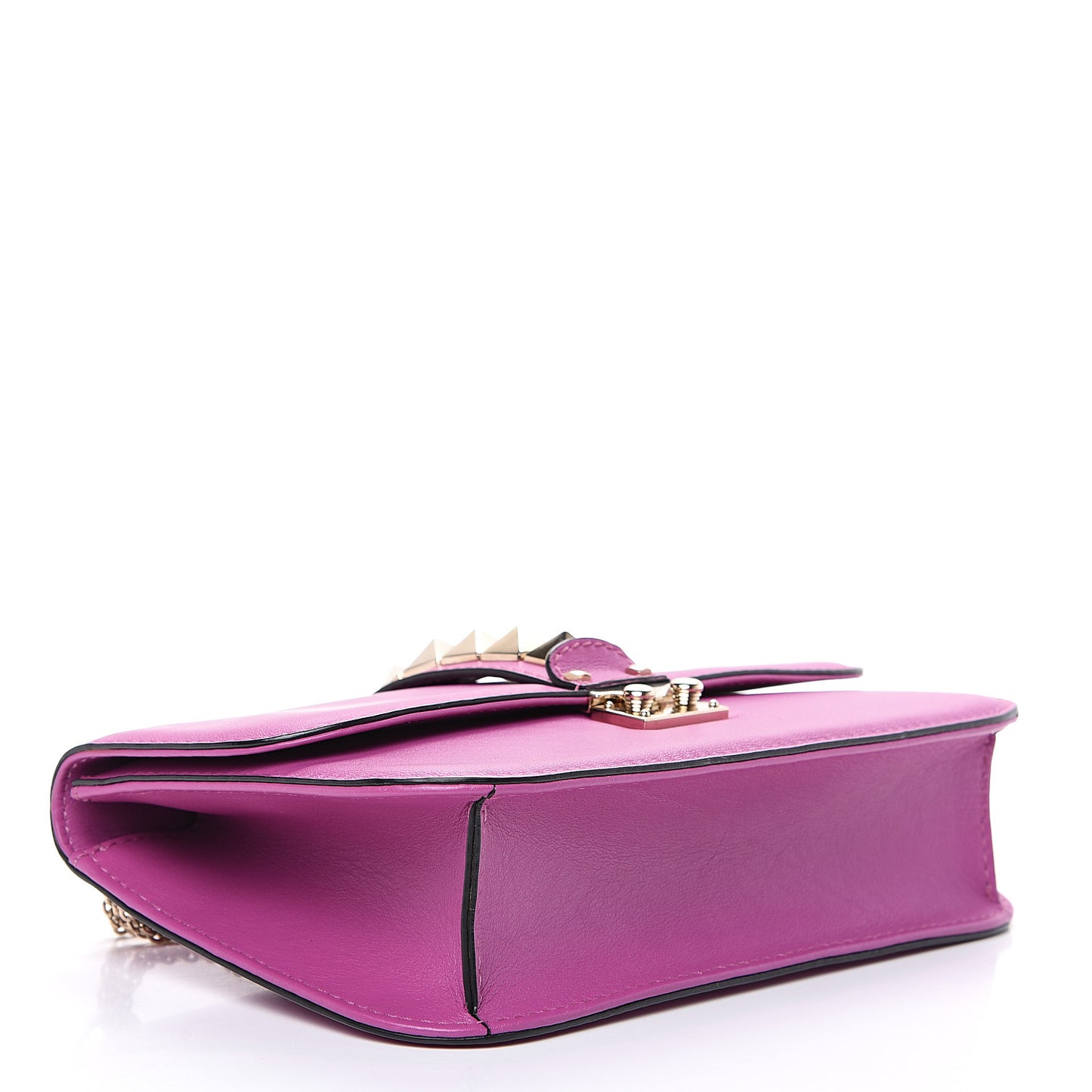Vitello Medium Glam Lock Rockstud Flap Purple Violet