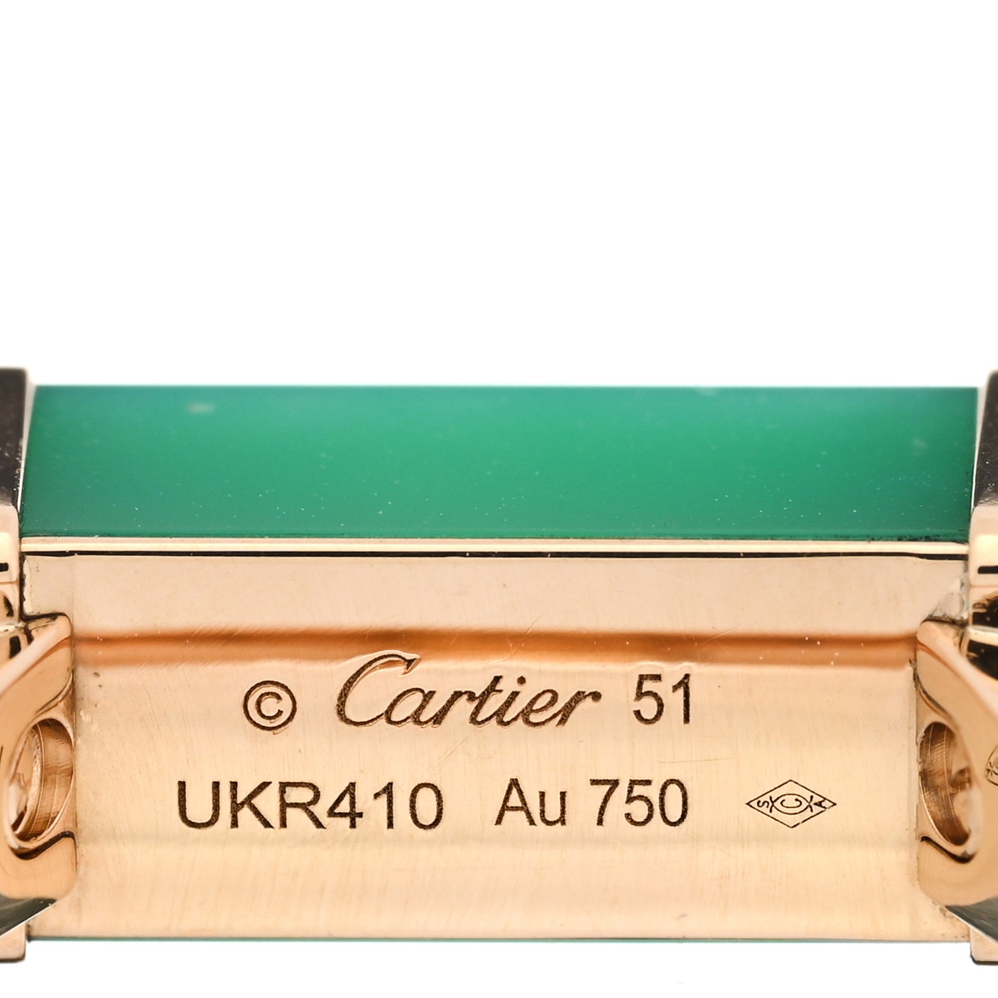 18K Pink Gold Chrysoprase Amethyst Les Berlingots de Cartier Ring  51 5.75