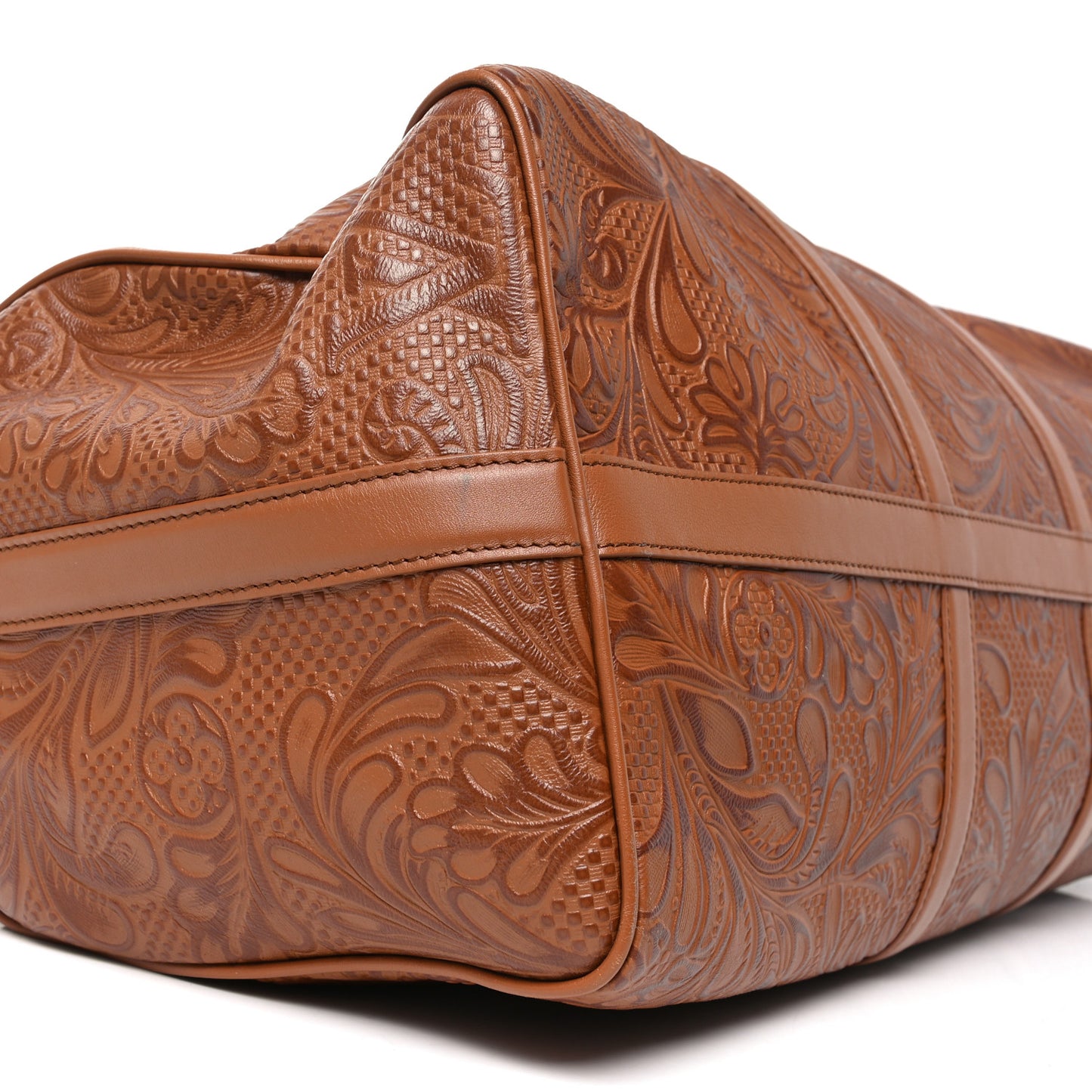 Supple Calfskin Embossed Virginia Cowboy Bandouliere 50 Brown