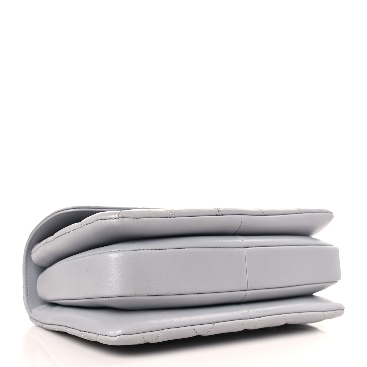 Lambskin Quilted Small Trendy CC Flap Dual Handle Bag Light Grey