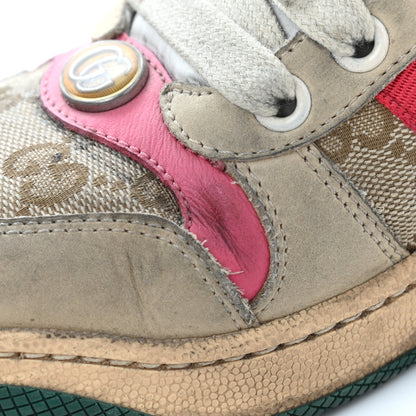 Gucci GG Monogram Calfskin Web Womens Screener Sneakers 35 New Sand Dusty Milk Pink 19 of 22
