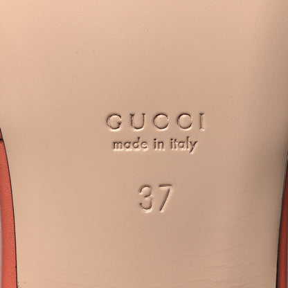 Gucci Sequin Satin Calfskin Matelasse GG Marmont Flat Slide Sandals 37 Antique Rose Rosa Pale Pink 7 of 9