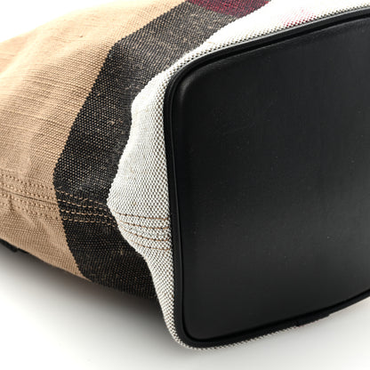 Burberry Canvas Mega Check Mini Ashby Tassel Crossbody Black 8 of 9