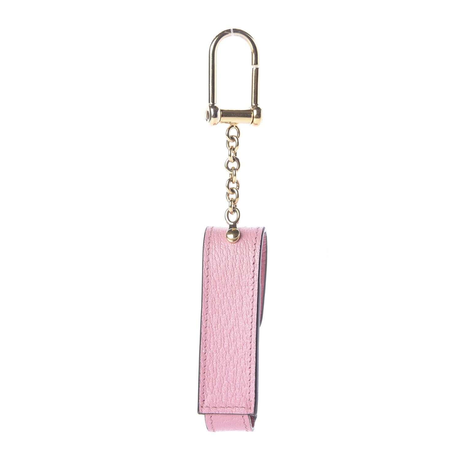 Gucci Textured Calfskin Enamel Single Porte Rouges Keychain Wild Rose 3 of 7