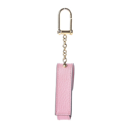 Gucci Textured Calfskin Enamel Single Porte Rouges Keychain Wild Rose 3 of 7