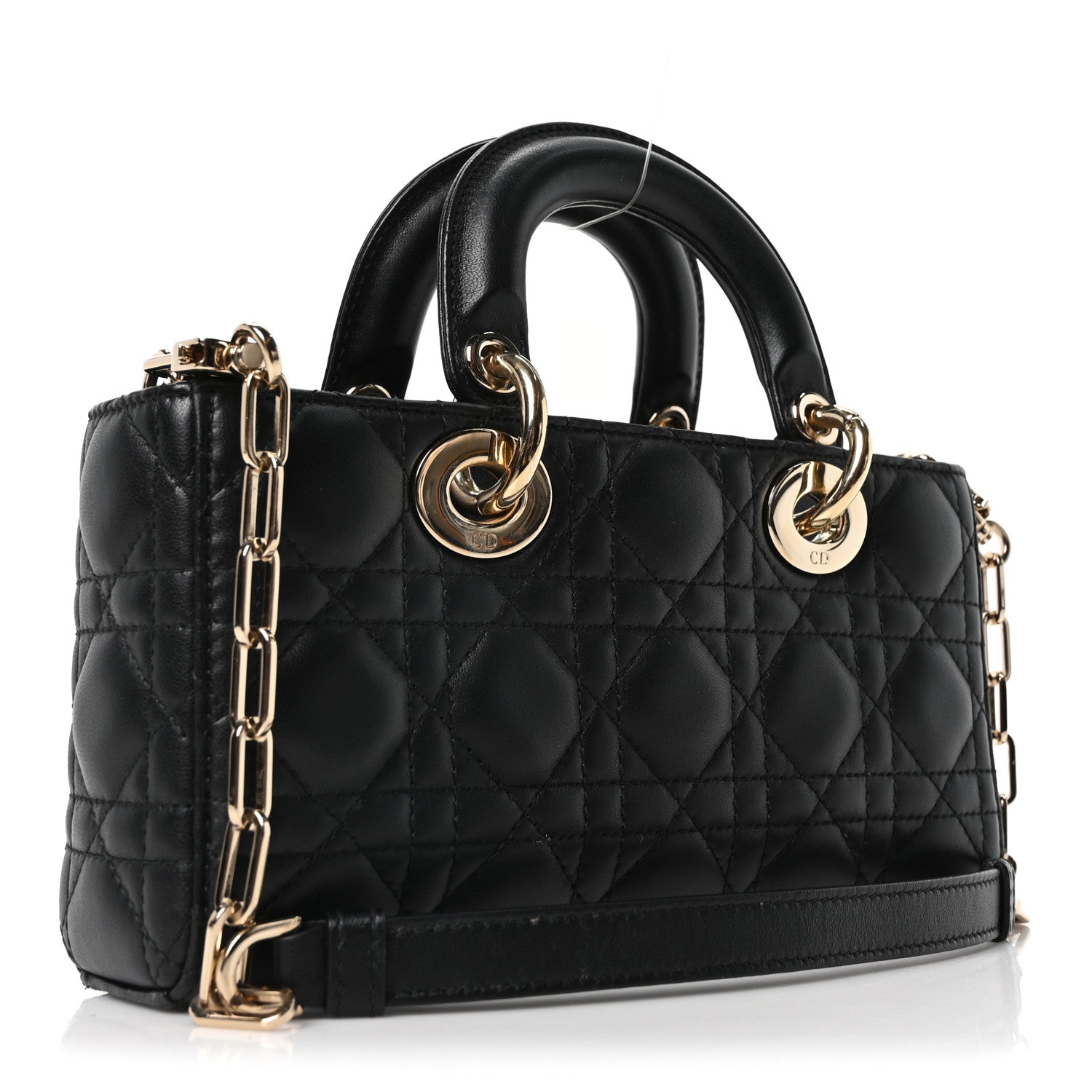 Christian Dior Lambskin Cannage Small Lady D-Joy Black 3 of 9