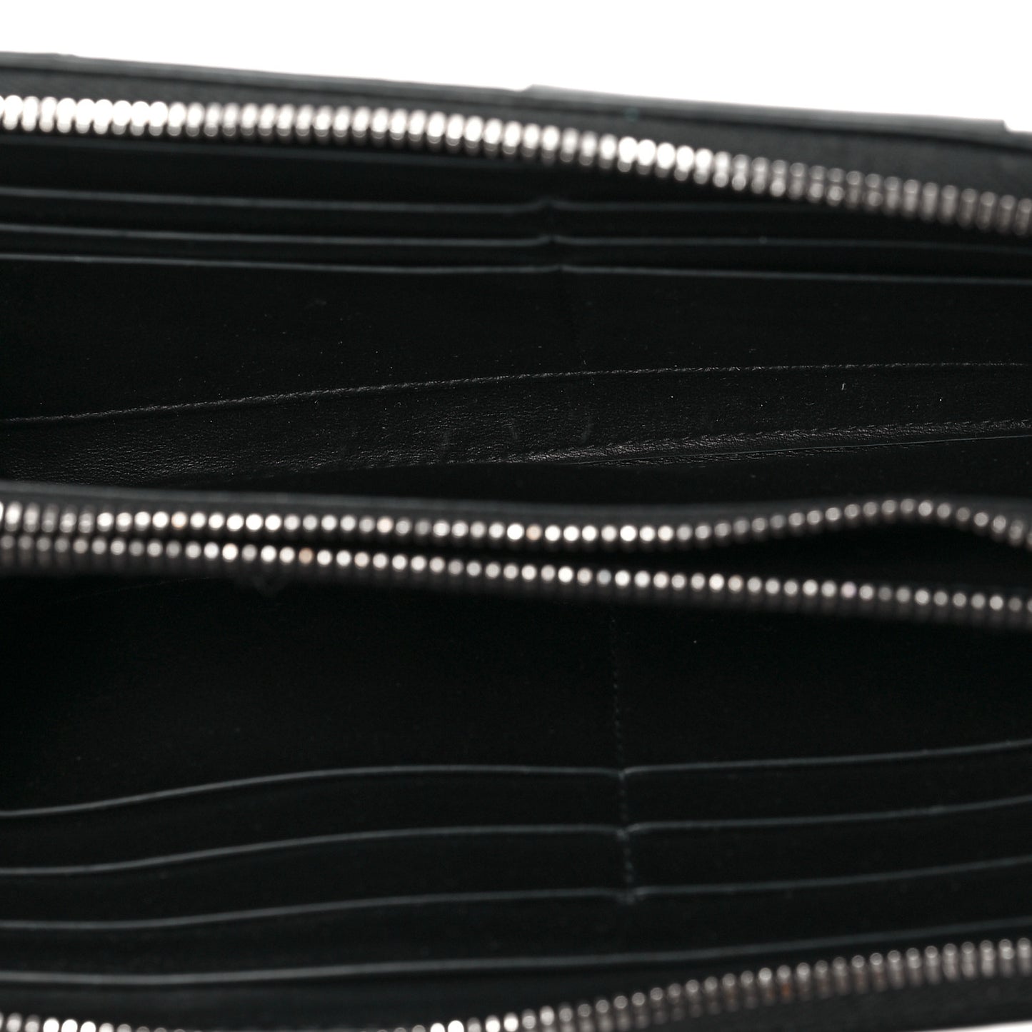 Nappa Maxi Intrecciato Zip Around Wallet Black