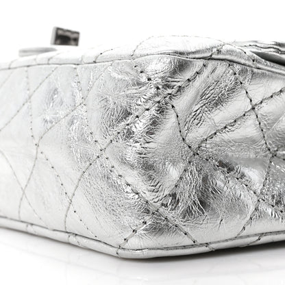 Chanel Metallic Aged Calfskin Quilted 2.55 Reissue 226 Flap Silver 18 of 19
