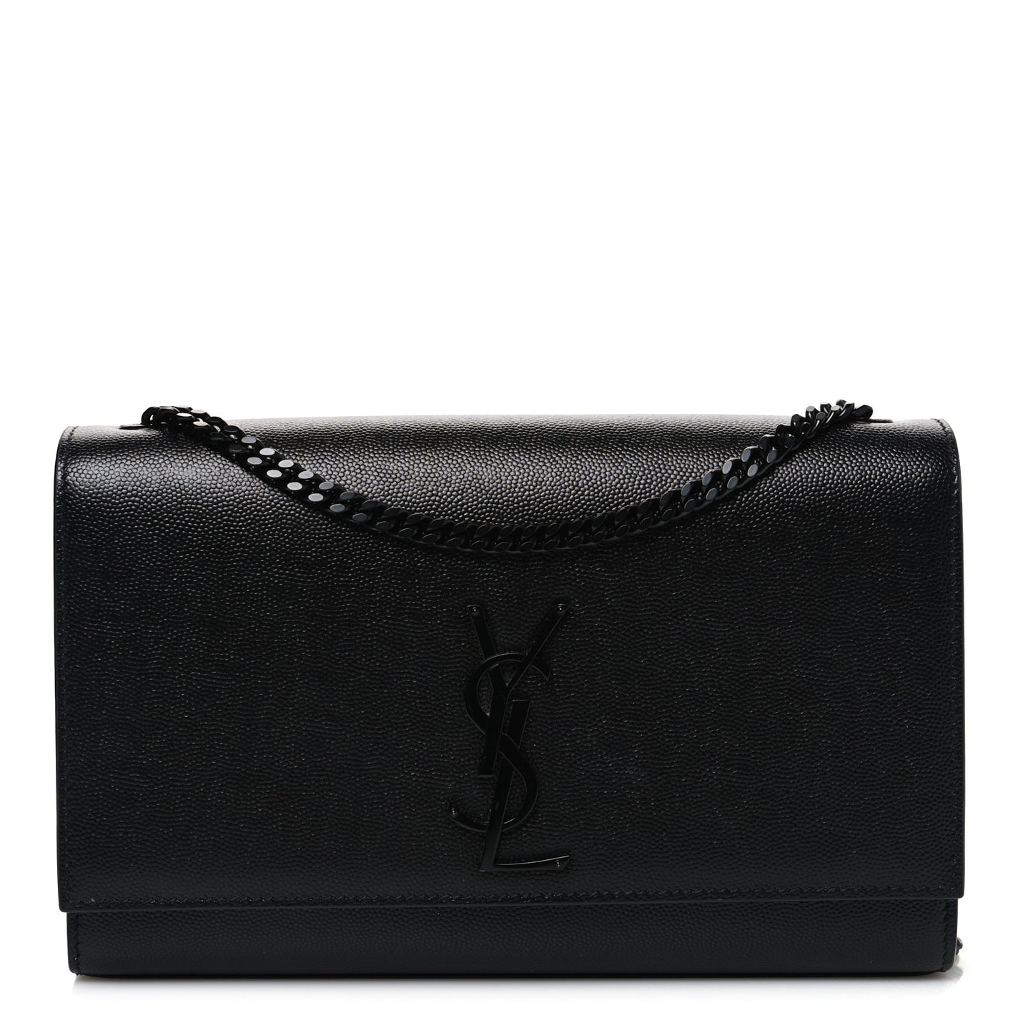 Grain De Poudre Medium Classic Monogram Monochrome Kate Satchel Black