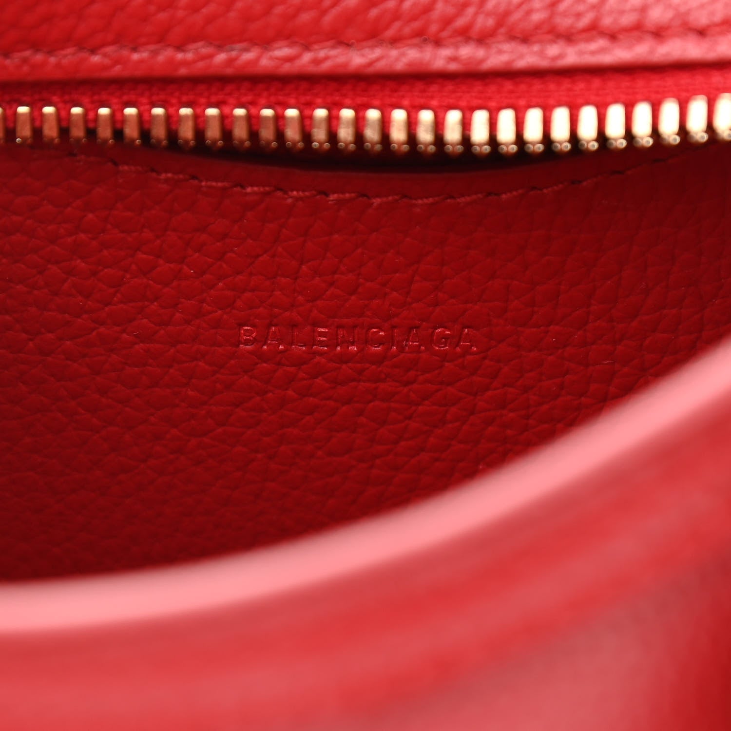Balenciaga Grained Calfskin Neo Classic Gold Hardware Nano City Crossbody Medium Red 6 of 14
