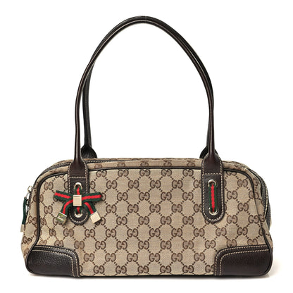 Gucci Monogram Small Princy Satchel Dark Brown 1 of 10