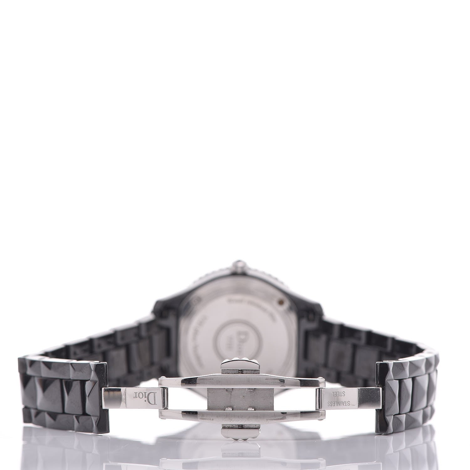 Christian Dior Stainless Steel Ceramic Diamond 38mm Dior VIII Quartz Watch Black 6 of 7