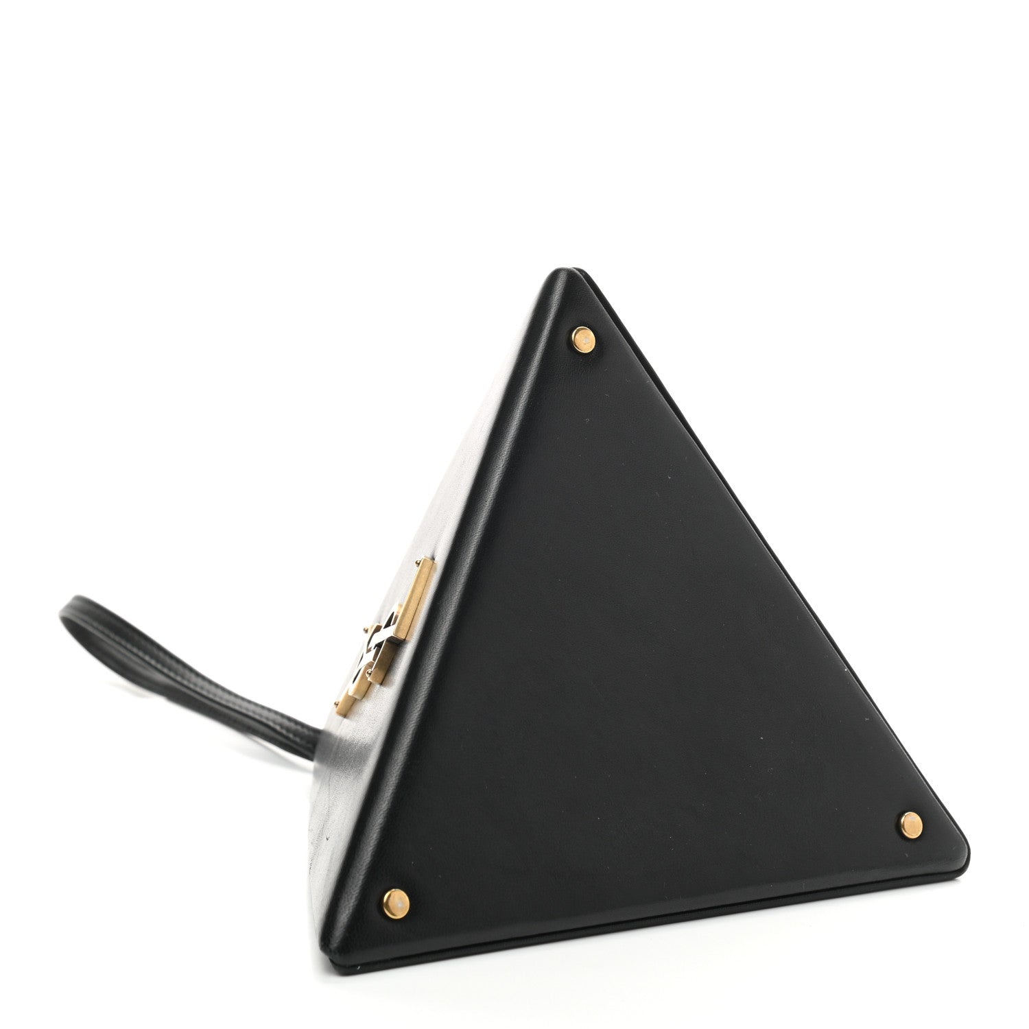 Saint Laurent Lambskin Pyramid Clutch Black 4 of 10