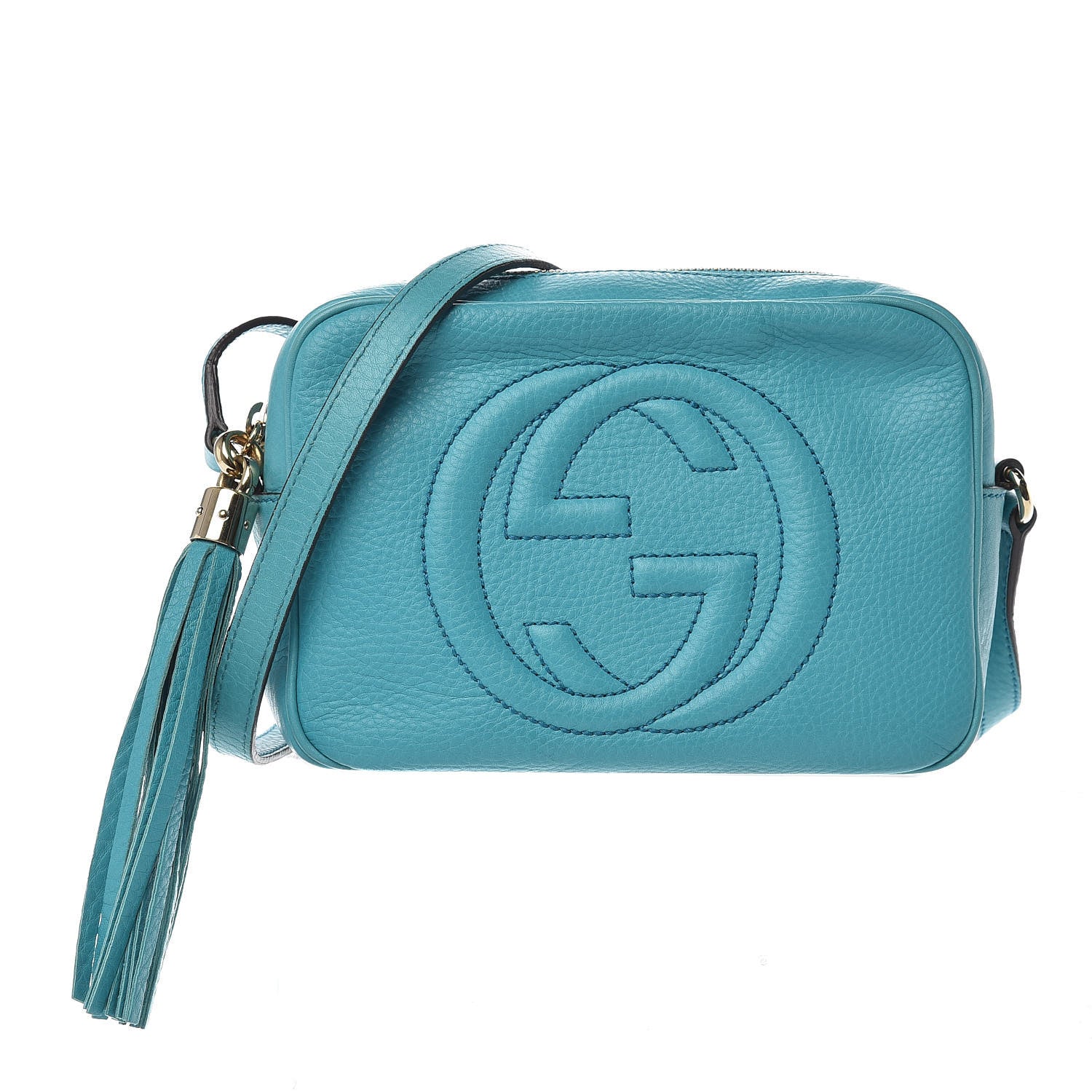 Gucci Pebbled Calfskin Small Soho Disco Bag Deep Cobalt 1 of 12